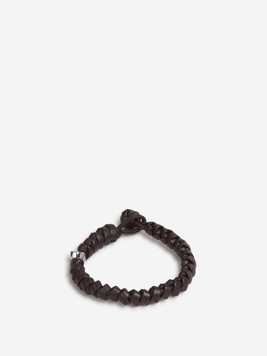 Bottega Veneta Intracciata Leather Bracelet