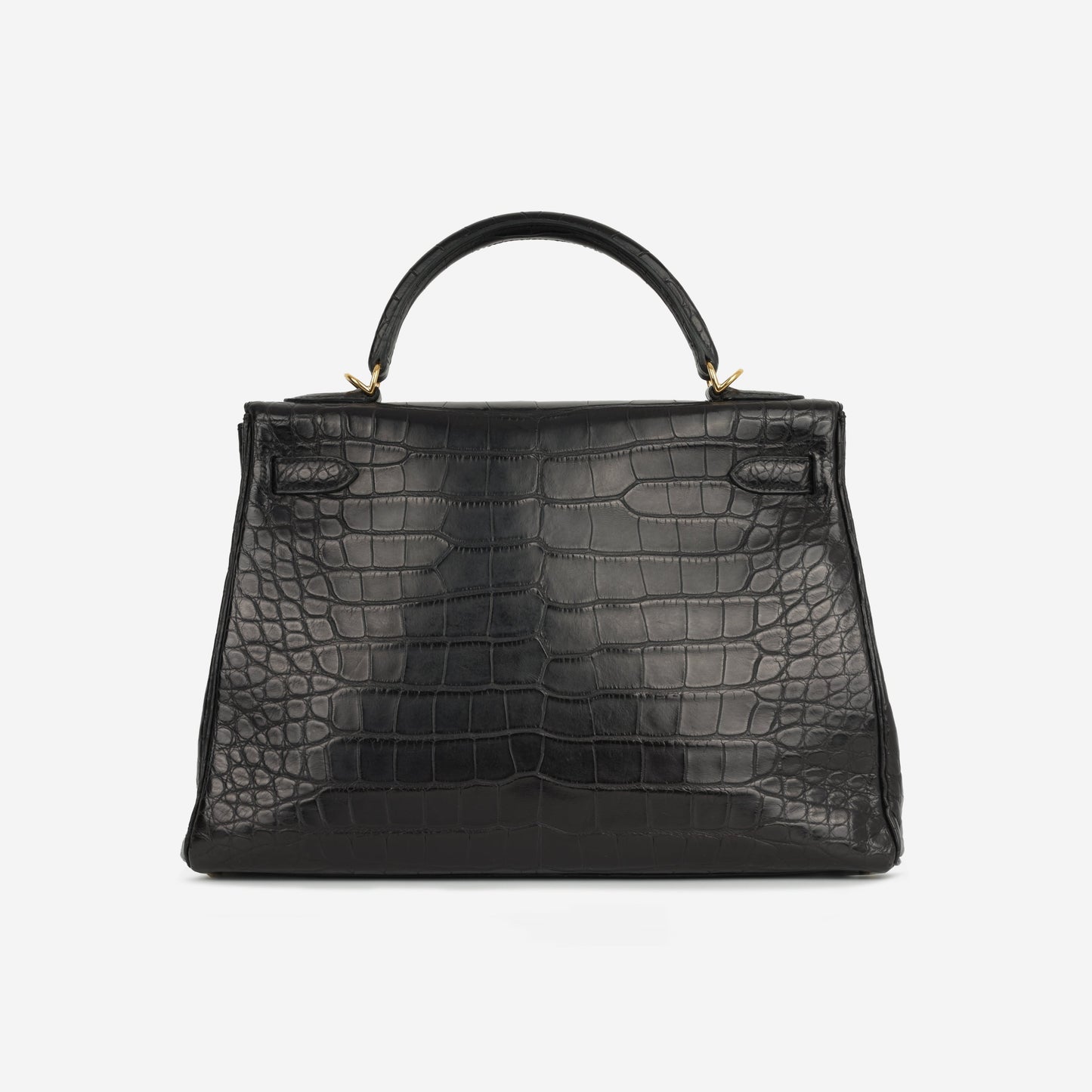 Hermès Kelly 32 – Noir Alligator Mississippiensis | Gold Hardware