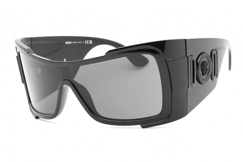 Versace Shield Sunglasses Black/Dark Grey