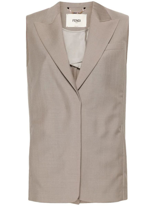 Fendi Tailored Mohair Vest Clothing