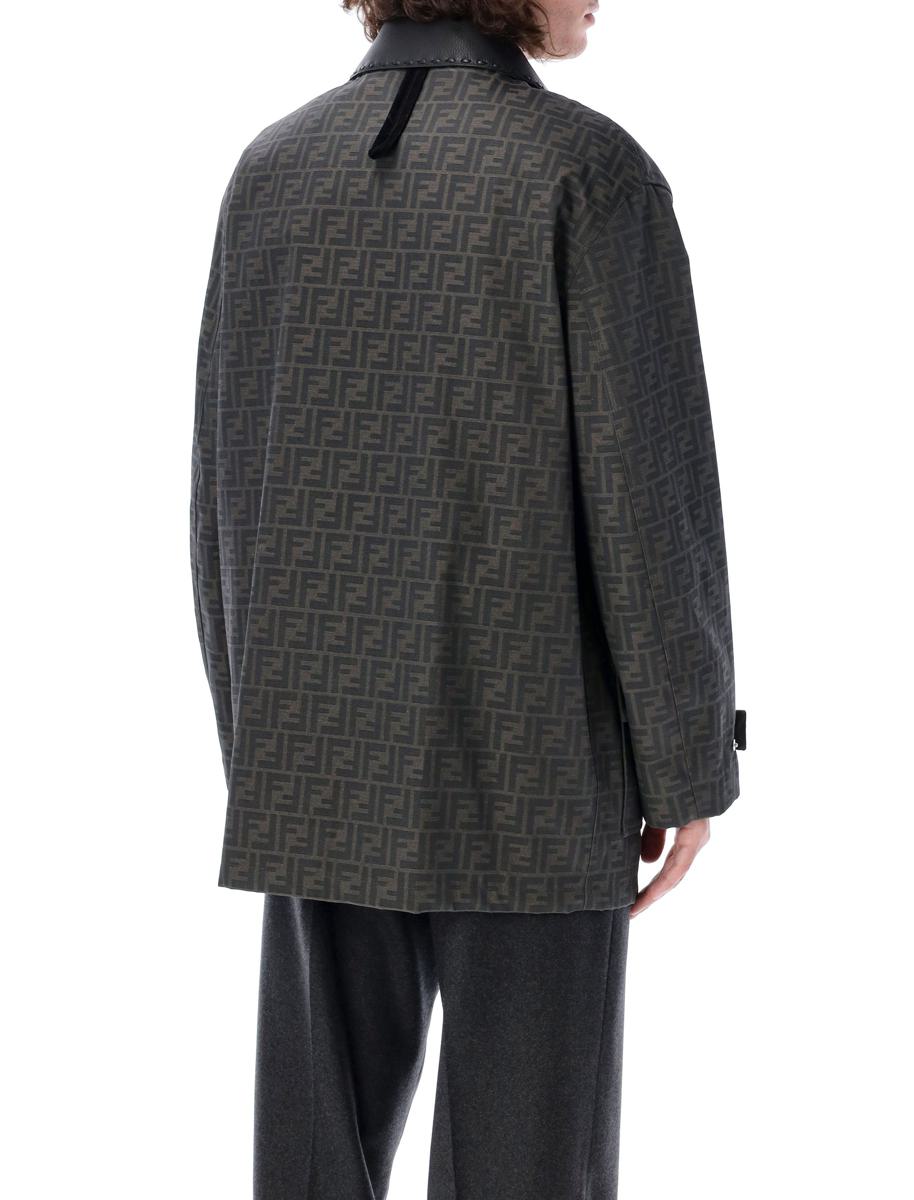 Fendi Waxed Ff Jacquard Blouson