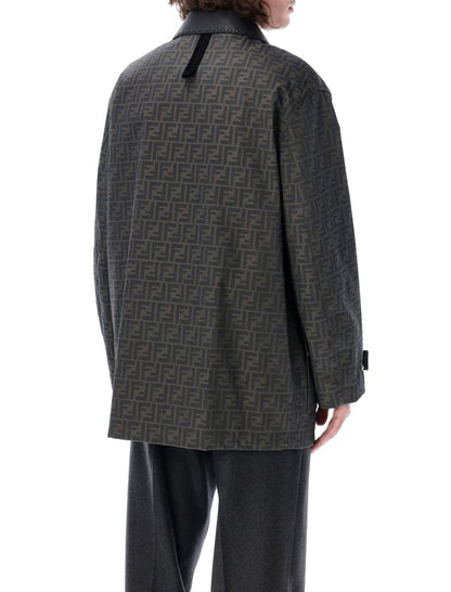 Fendi Waxed Ff Jacquard Blouson