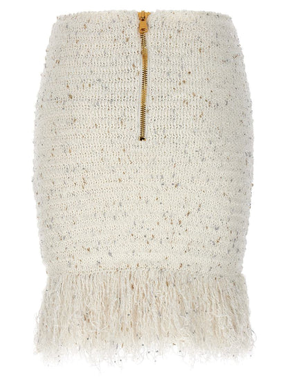 Balmain 'Fringed Tweed' Skirt