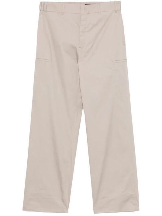 Fendi Straight-Cut Cargo Cotton Trousers Clothing