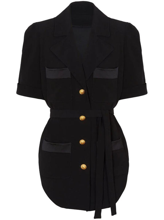 Balmain Ss 4 Pockets Crepe Saharian Shirt Clothing