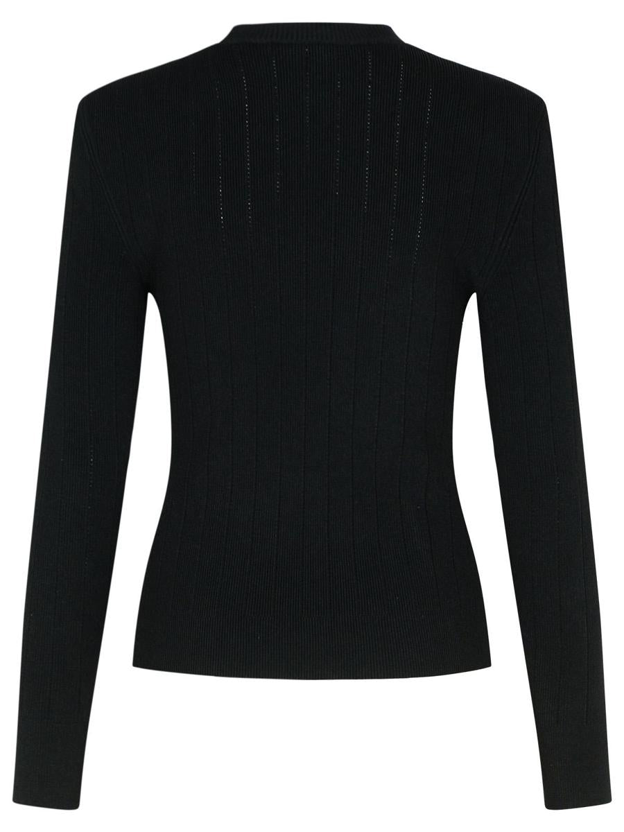 Balmain Black Viscose Blend Sweater