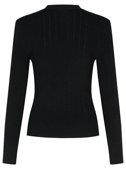 Balmain Black Viscose Blend Sweater