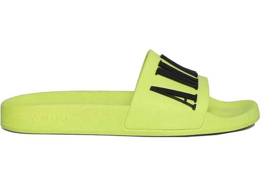 Amiri Pool Slide Debossed Volt Black