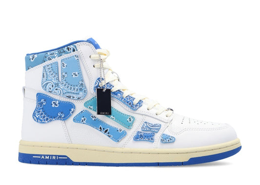 Amiri Skel Top Hi Bandana White Blue