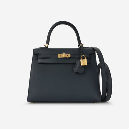 Hermès Kelly 25 - Bleu Indigo Epsom | Gold Hardware