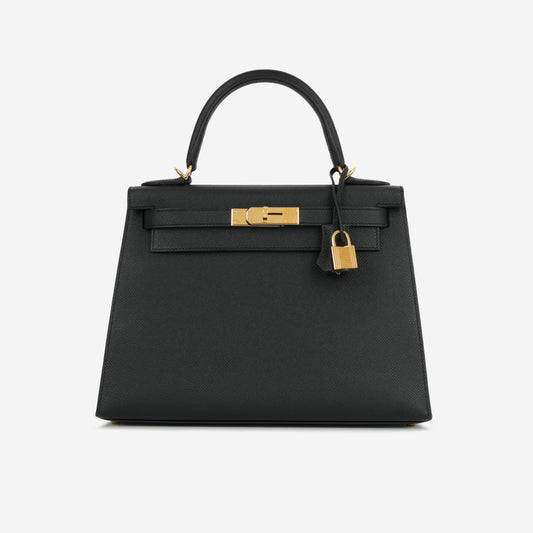 Hermès Kelly 28 Sellier - Noir Epsom | Gold Hardware