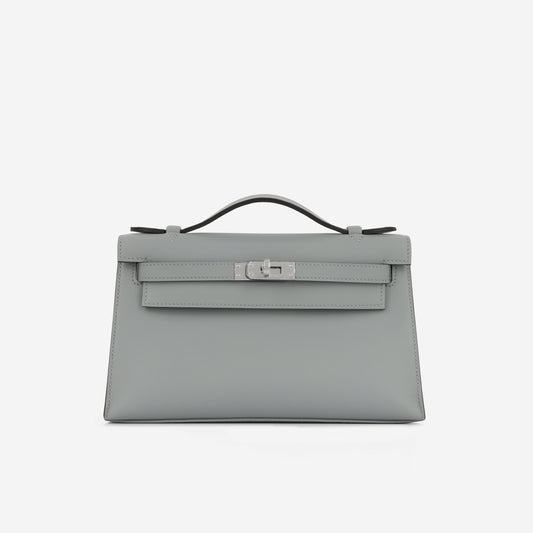 Hermès Kelly Pochette - Gris Pantin Swift | Palladium Hardware
