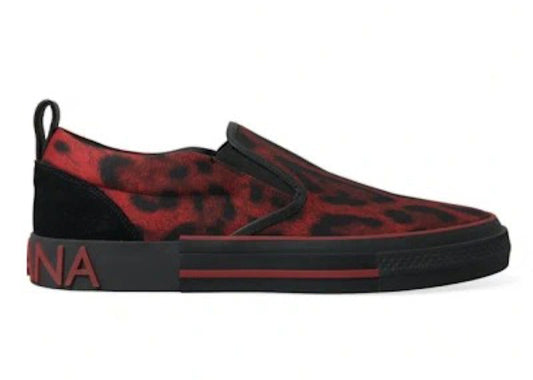 Dolce & Gabbana 2.Zero Slip-On Red Black Leopard