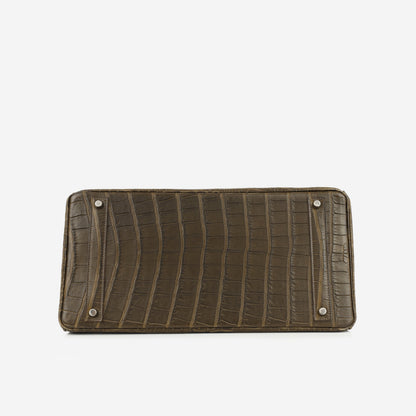 Hermès Birkin 40 - Gris Elephant Alligator Mississippiensis | Palladium Hardware