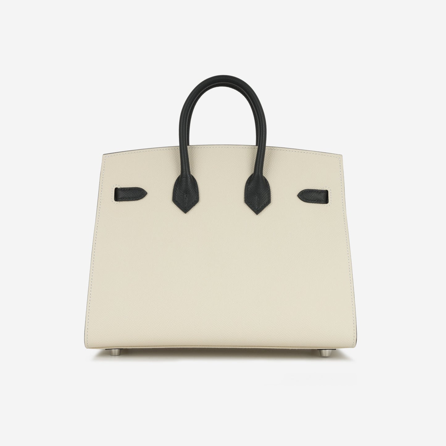 Hermès HSS Birkin 25 Sellier - Craie / Noir Epsom | Brushed Palladium Hardware
