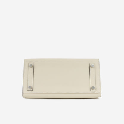 Hermès HSS Birkin 25 Sellier - Craie / Noir Epsom | Brushed Palladium Hardware