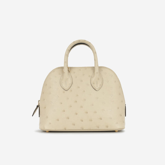 Hermès Bolide 1923 Mini - Parchemin Ostrich | Gold Hardware