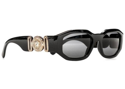 Versace Irregular Biggie Sunglasses Black/Black