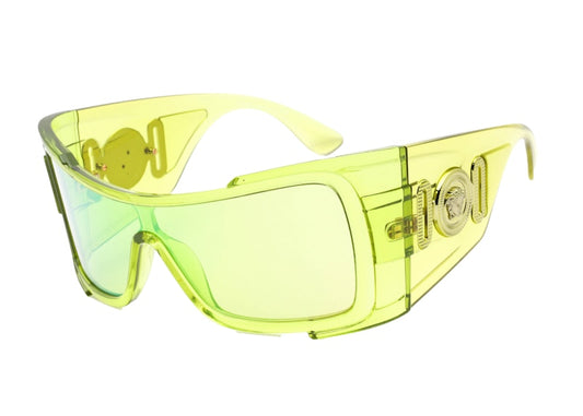 Versace Maxi Medusa Biggie Shield Sunglasses Yellow