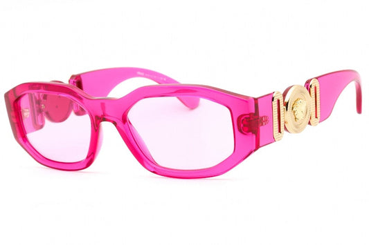 Versace Medusa Biggie Sunglasses Transparent Fuchsia/Fuchsia