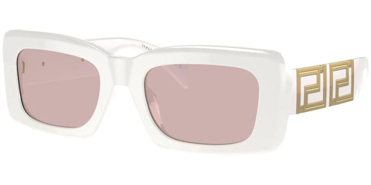 Versace Rectangle Sunglasses White/Pink