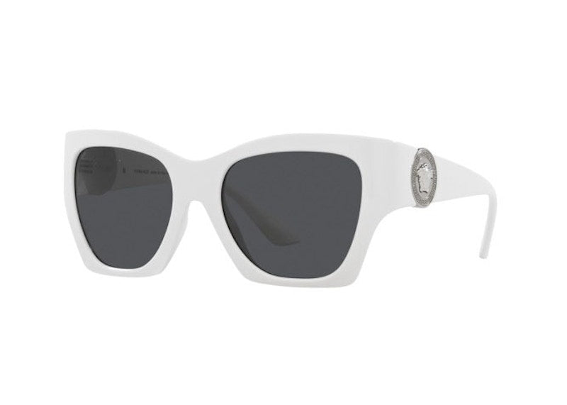 Versace Square Sunglasses White/Dark Grey