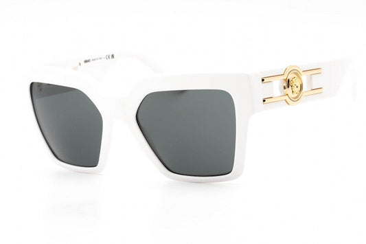 Versace Square Sunglasses White/Dark Grey