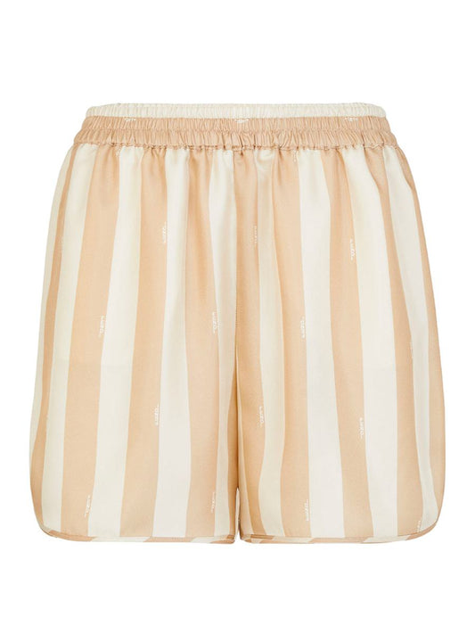 Fendi Beige Silk Pequin Short Pants Clothing