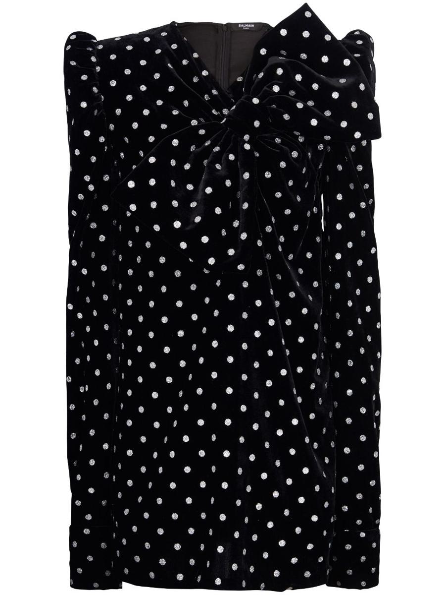 Balmain Maxi Bow Glitter Dots Clothing