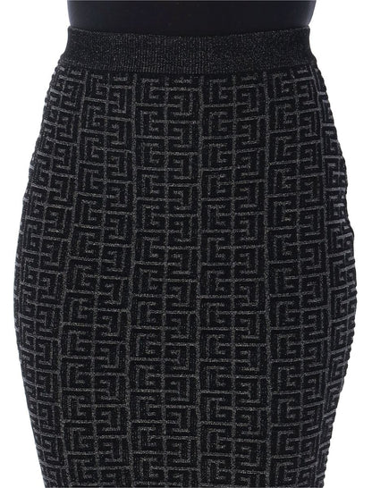 Balmain Monogram 3D Mini Skirt